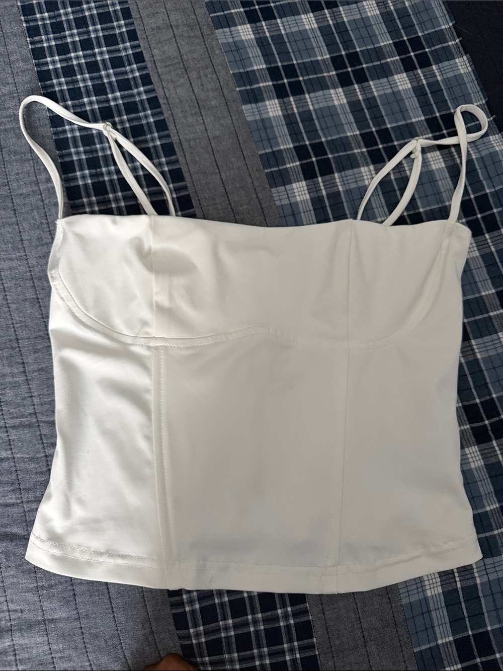 Edikted Women’s White Spaghetti Strap Bustier Top
